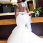 Wedding Dresses V Neck Chapel Train Lace Tulle Lace Over Satin Regular Straps Sexy Backless
