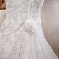 Wedding Dresses Scoop Neck Lace Tulle Sleeveless Long