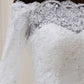 White Lace Off-the-Shoulder Half Sleeve Trumpet Wedding Dress Long