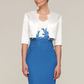 V Neck Short Sleeve Knee-Length Chiffon Mother of the Bride Dress With Jacket Appliqued