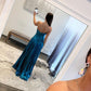 A-Line/Princess Sweetheart Sleeveless Floor-Length Satin keyhole Prom Dresses Sexy Evening Dresses