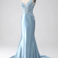 Mermaid Spaghetti Straps Long Beaded Prom Dress With Appliques Sexy