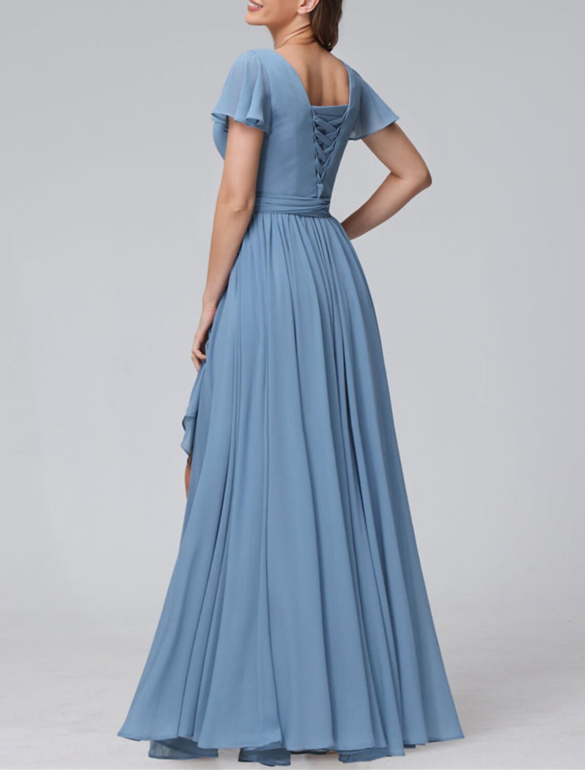 A-Line/Princess V-Neck Floor-Length Long Bridesmaid Dresses Sexy