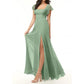 A-Line/Princess Square Neck Bridesmaid Dresses Wedding Guest Dresses Sexy