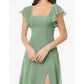 A-Line/Princess Square Neck Bridesmaid Dresses Wedding Guest Dresses Sexy