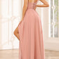 A Line/Princess Sleeveless One Shoulder Floor-Length Bridesmaid Dresses Sexy