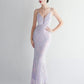 Mermaid / Trumpet Evening Gown Sparkle & Shine Dress Formal Floor Length Sleeveless Spaghetti Strap Sequined