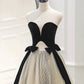 A-Line Sweetheart Neck Satin Velvet Long Prom Dress Off Shoulder