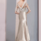Mermaid / Trumpet Mother of the Bride Dress Formal Wedding Guest Elegant High Low Scoop Neck Sweep / Brush Train Asymmetrical Satin Lace Half Sleeve with Bow(s)