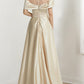 A-Line/Princess High Neck Floor-Length Prom Dresses Evening Dresses Sexy