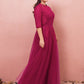 A-Line Chinese Style Plus Size Engagement Formal Evening Dress High Neck Half Sleeve Floor Length Lace
