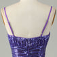 Sparkly Purple Spaghetti Straps Tight Short Homecoming Dress With Sequins Sexy