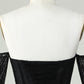 Off The Shoulder A Line Black Corset Homecoming Dress With Lace Long Sleeves Sexy