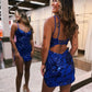 Lace Up Tight Glittler Homecoming Dress Sparkly Sexy