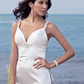 Wedding Dresses Sweetheart Neckline Stretch Satin Spaghetti Strap Open Back with