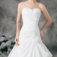 A-Line Wedding Dresses Sweetheart Neckline Court Train Satin Taffeta Strapless with Ruched