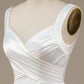 Ball-Gown/Princess Simple Organza Scoop Neck Sweep Train Wedding Dress Long