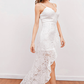 White Lace Beach Wedding Dress V-neck Sexy Long Beautiful