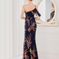 Mermaid / Trumpet Evening Gown Elegant Dress Wedding Guest Floor Length Sleeveless Spaghetti Strap Sequined V Back