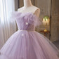 A-line Tulle Long Prom Gown Prom Dresses