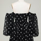Off The Shoulder Black Stars A Line Homecoming Dress Short