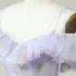 Off The Shoulder Lavender Embroidery Homecoming Dress With Ruffles Short