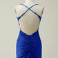Sheath Spaghetti Straps Short Homecoming Dress with Appliques Sexy