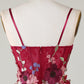 Gorgeous A Line Spaghetti Straps Burgundy Short Homecoming Dress With 3D Flowers Beautiful