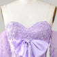 Lavender Off The Shoulder Tight Homecoming Dress With Bowknot Short