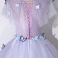 A-Line Round Neck Tulle Long Prom Dress Butterfly