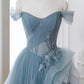 A-Line Lace Long Prom Dress Pure Color