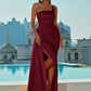 Mermaid / Trumpet Evening Gown Sexy Dress Formal Sweep / Brush Train Sleeveless One Shoulder Cotton