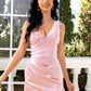 Sheath / Column Evening Gown Sexy Dress Wedding Party Court Train Sleeveless One Shoulder Satin with Pearls
