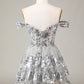 Sparkly Black Pink A-Line Corset Tiered Short Homecoming Dress Sexy