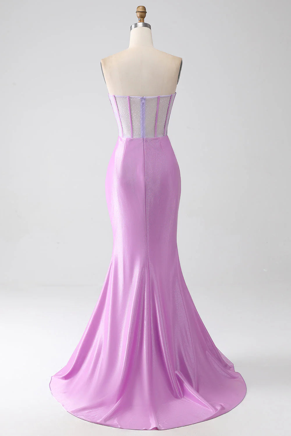 Mermaid Strapless Corset Prom Dress with Slit Off Shoulder Sexy Long