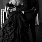 Ball Gown Wedding Dresses Off Shoulder Court Train Lace Tulle Short Sleeve Sexy Black Modern with Lace Cascading