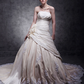 A-Line Wedding Dresses Strapless Cathedral Train Taffeta Beaded Lace Strapless Glamorous Plus Size with Beading Lace Insert