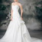 A-Line Wedding Dresses Sweetheart Neckline Court Train Satin Taffeta Strapless with Ruched