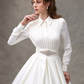 Ball Gown Wedding Dresses High Neck Satin Long Sleeve Glamorous Sparkle & Shine with Bowknot Sash Ribbon