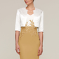 V Neck Short Sleeve Knee-Length Chiffon Mother of the Bride Dress With Jacket Appliqued