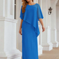 Sleeveless Scoop Neck Ankle-Length Chiffon Mother of the Bride Dress Pure Color