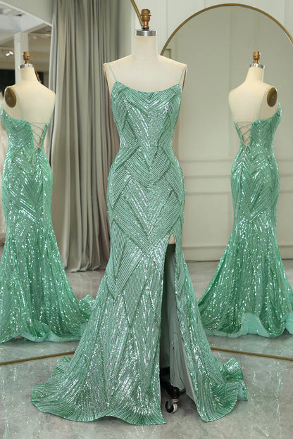 Mermaid Long Prom Dress With Slit Off Shoulder Sexy