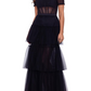 Ball Gown Prom Dresses Corsets Dress Masquerade Floor Length Sleeveless Off Shoulder Tulle with Ruffles