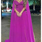 A-Line Evening Gown Elegant Dress Formal Sweep / Brush Train Sleeveless Off Shoulder Capes Chiffon