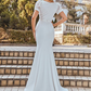 Wedding Dresses V Neck Off Shoulder Floor Length Chiffon Short Sleeve Romantic