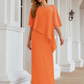 Sleeveless Scoop Neck Ankle-Length Chiffon Mother of the Bride Dress Pure Color