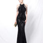Mermaid / Trumpet Evening Gown Sparkle & Shine Dress Formal Floor Length Short Sleeve High Neck Sequined Backless with Crystals