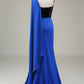 Mermaid Pleated Prom Dress with Slit One Shoulder Satin and Sequin Long