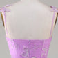 A Line Square Neck Corset Prom Dress with 3D Butterflies Floor Length Charming Evening Party Dress