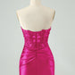 Sexy Bodycon Sweetheart Corset Hollow Out Beaded Short Homecoming Dress Sexy